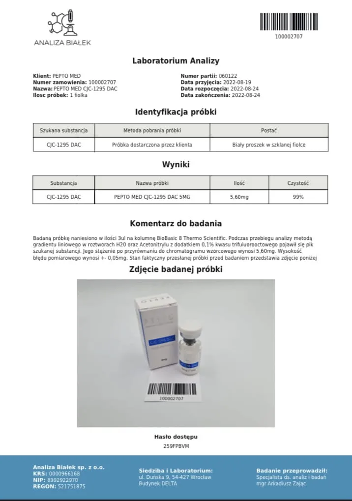 CJC-1295 DAC 5mg - zdjęcie 2