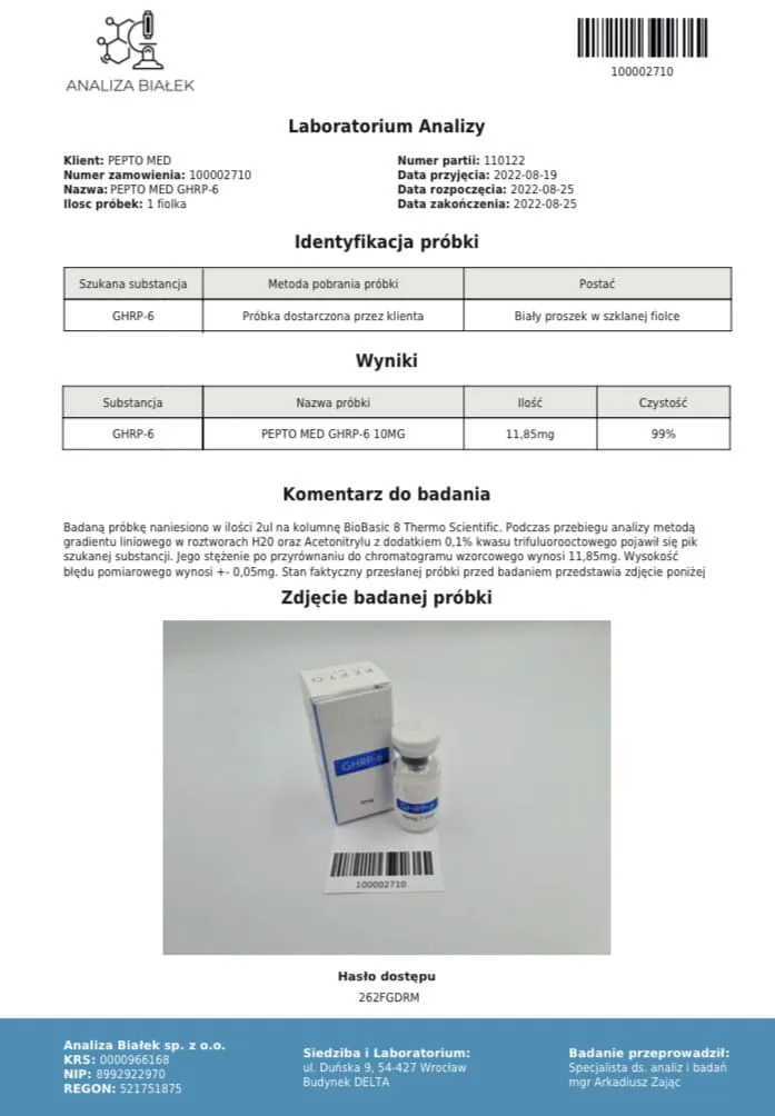 GHRP-6 10mg - zdjęcie 2